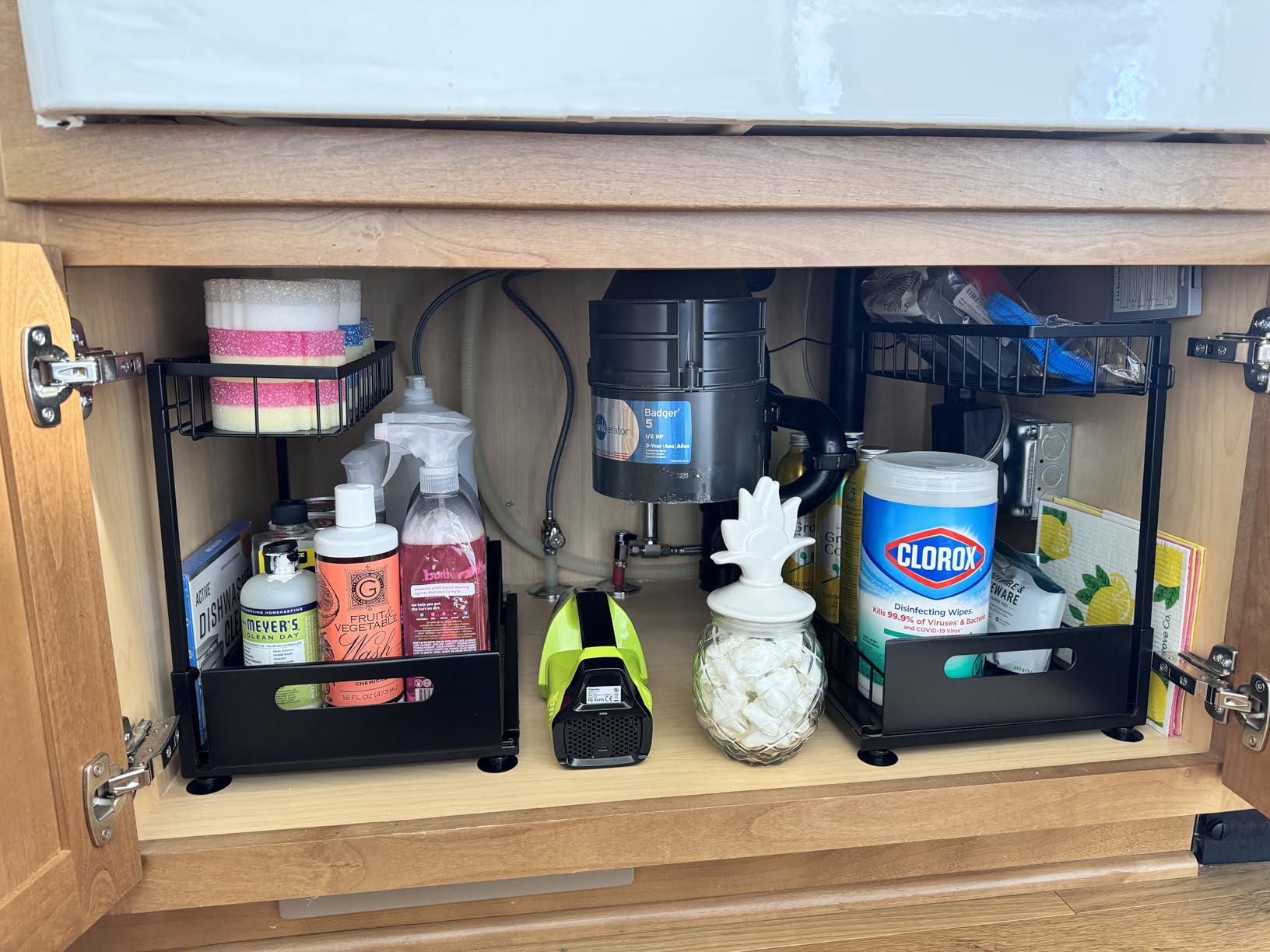 Under sink storage solution