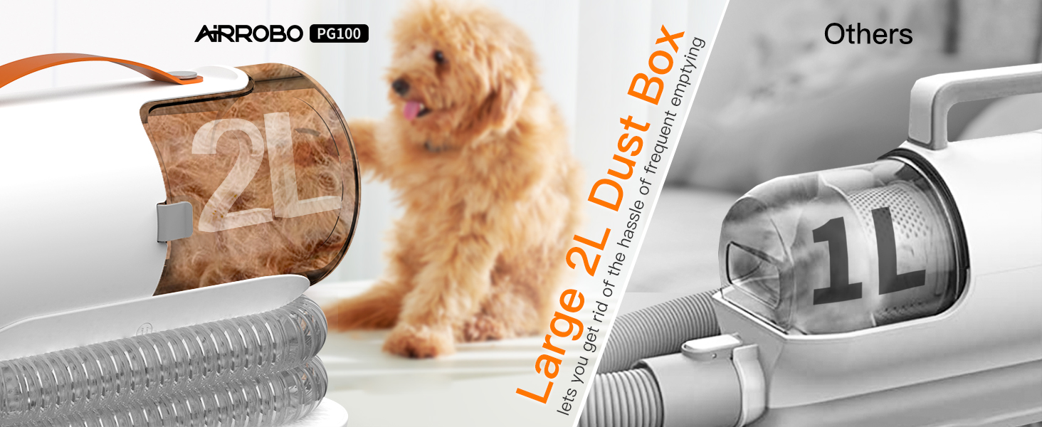 Large capacity dog groomer vacuum pet hair remover